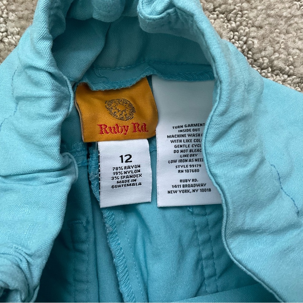 Ruby Road Light Blue Capri Pants Spring Colors Si… - image 3